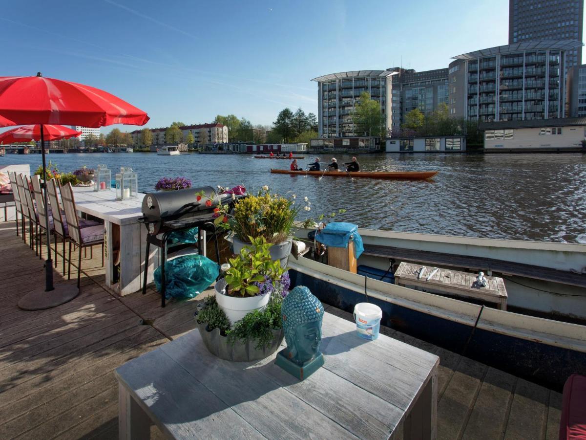 Modern Houseboat Apartment In Amsterdam With Terrace Exterior photo